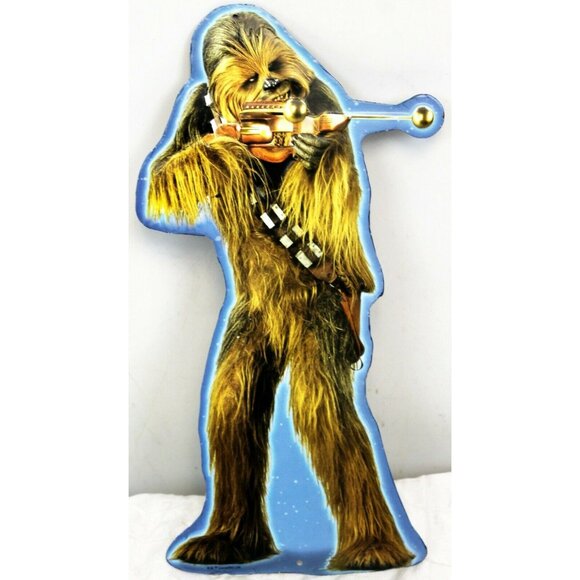 Open Road Star Wars Chewbacca Chewy Metal Tin Sign Wall Art 14" Silhouette - Picture 1 of 7